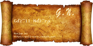 Gáll Nóra névjegykártya